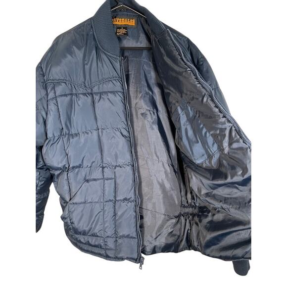 Drysdales Men's Quilted Full Zip Puffer Jacket XL Blue Winter Outdoor *Read - Picture 3 of 11